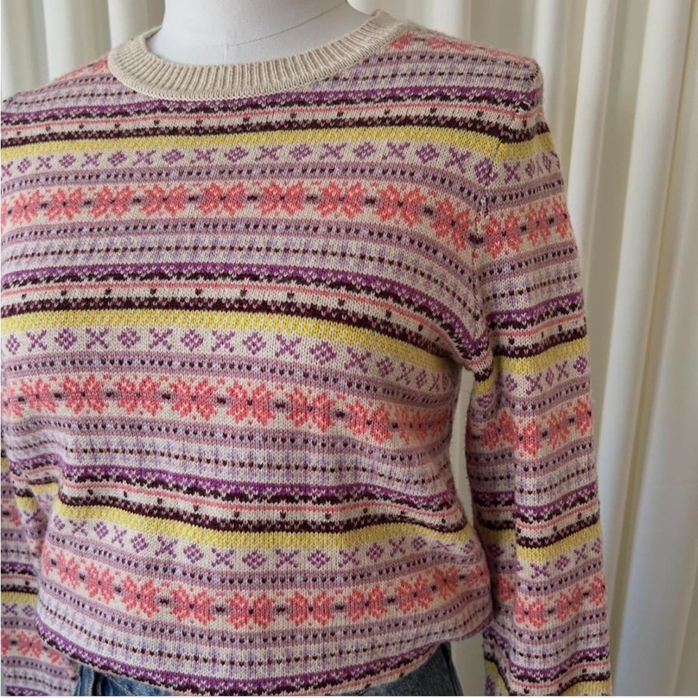 Boden Fair Isle Knit Pullover Wool Blend Size Small. - Picture 4 of 8